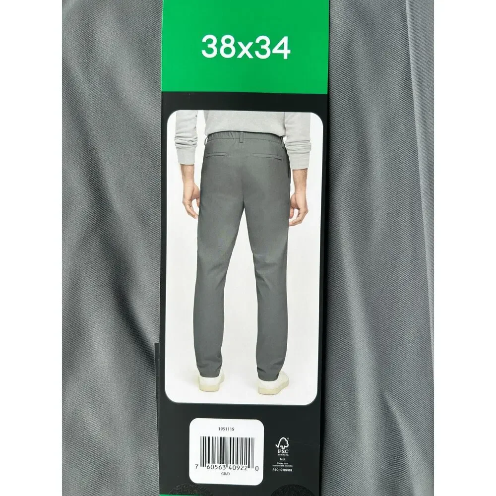 Banana Republic Men's Commuter Flex Pant Athletic Fit Gray Size 38x34